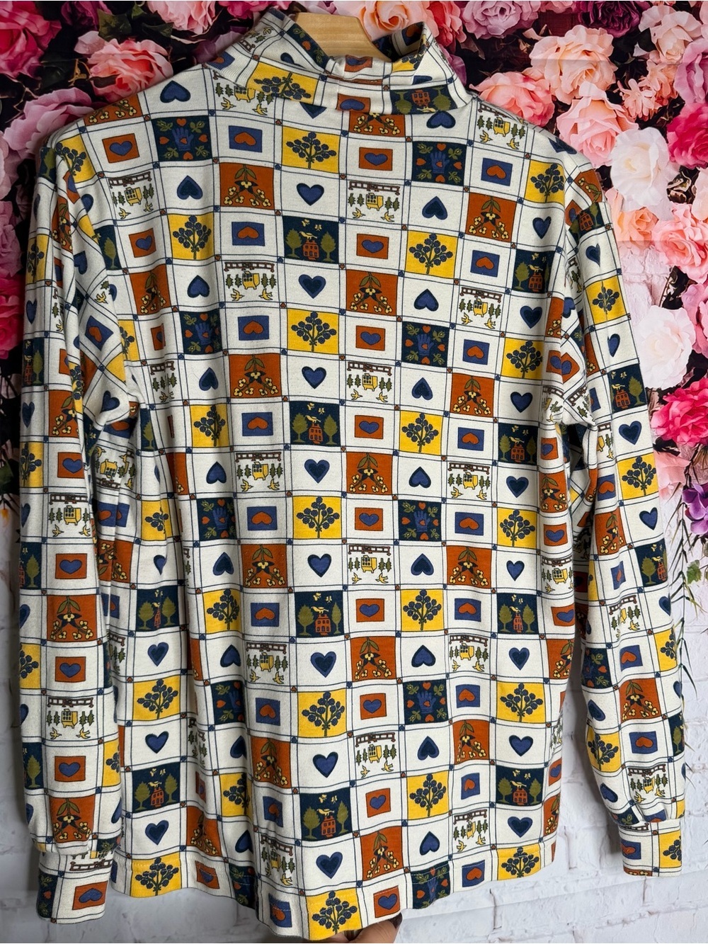 Vintage long sleeve turtleneck top - Picture 2 of 5